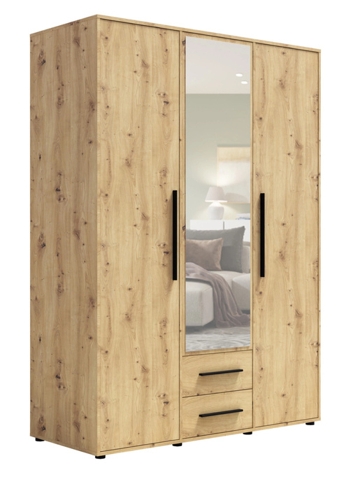 Szafa Modena SZ3D2SZ w kolorze dąb artisan z lustrem