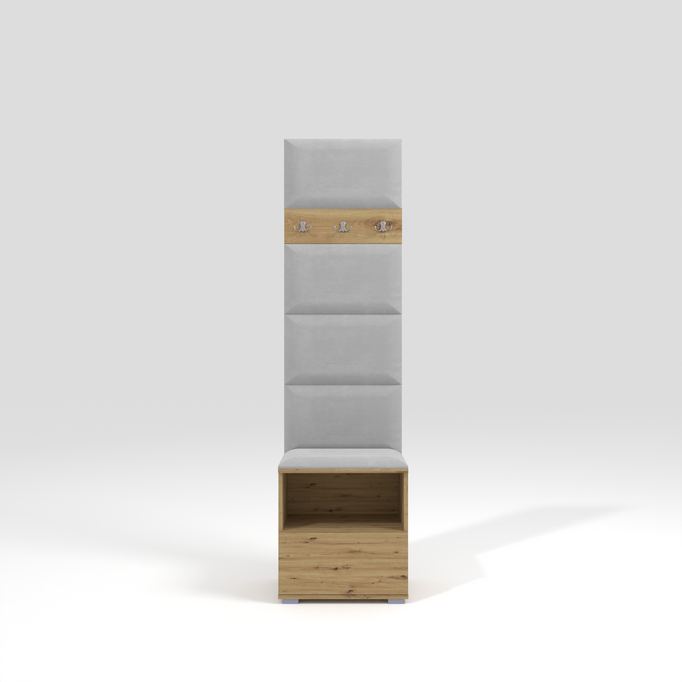 Tapicerowana garderoba Nela IV - kolor dąb artisan + tkanina Trinity 32