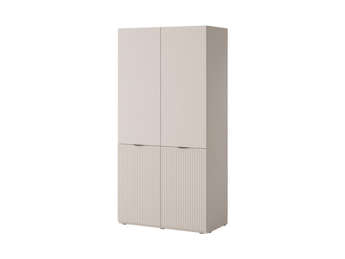 Szafa czterodrzwiowa Zen w kolorze Cashmere + przyciemniane szkło