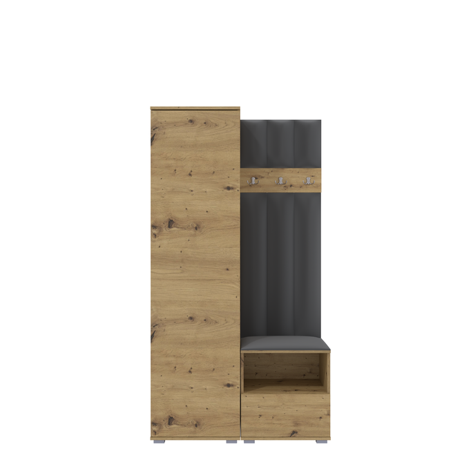 Tapicerowana garderoba Nela I LUX w kolorze dąb artisan i tkaninie Trinity 15