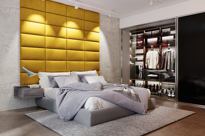 Panel tapicerowany 60x15 Magic Velvet 2234 (Złoty)