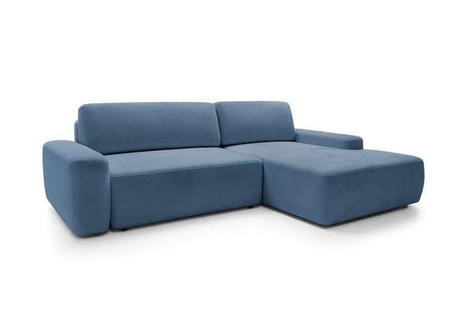 Narożnik OLMI M prawostronny Raven 86 granatowy ciemny niebieski styl soft