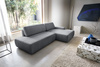 Narożnik OLMI O prawostronny Raven 18 grafitowy ciemny szary funkcja spania + poduszki