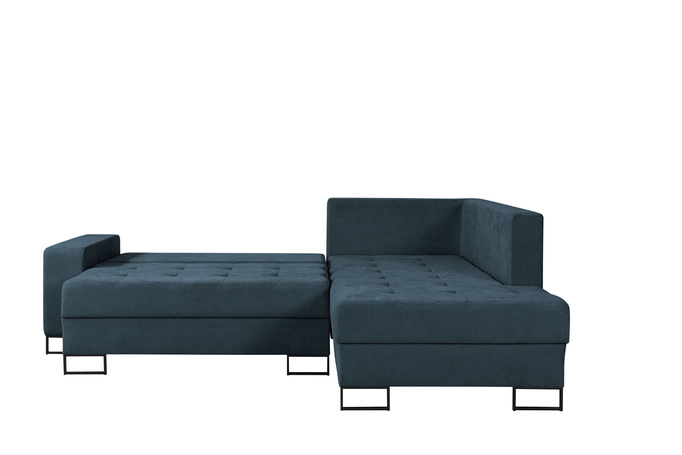 Narożnik TREVI prawostronny Wind 77 ciemny niebieski granatowy szenil funkcja spania