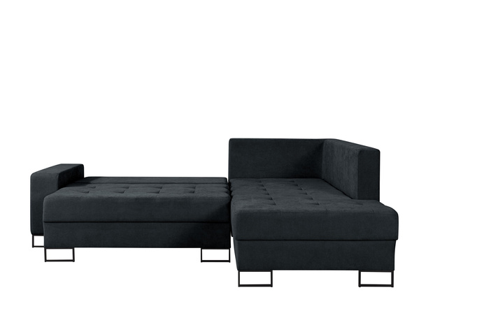 Narożnik TREVI prawostronny Wind 99 czarny szenil funkcja spania