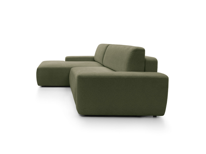 Narożnik OLMI M lewostronny Raven 78 zielony oliwkowy styl soft