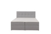 Łóżko kontynentalne Toronto 180×200 (Herbi 40 - Szary) z materacem bonell i topperem