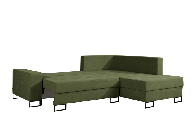 Narożnik TREVI prawostronny Wind 34 zielony szenil funkcja spania