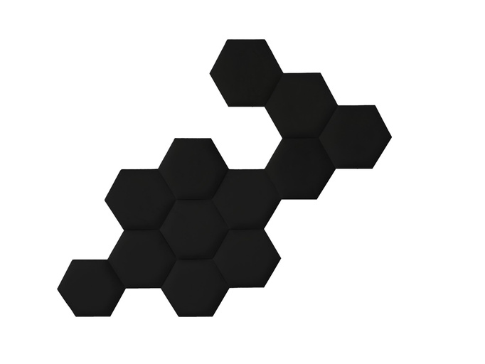 Panel tapicerowany heksagon 50cm Magic Velvet 2219 (Czarny)