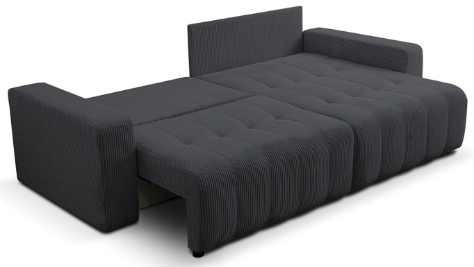 Narożnik Palermo w tkaninie POSO z funkcją spania i pojemnikiem na pościel