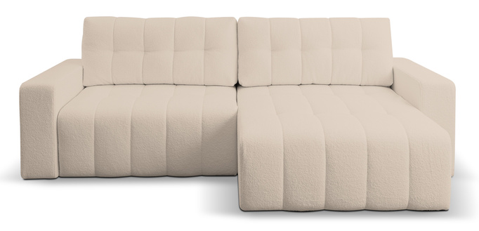 Narożnik Palermo w tkaninie BRAVO z funkcją spania i pojemnikiem na pościel