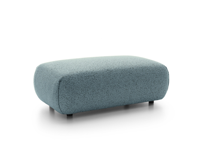 Pufa do narożnika VERNIO Puente 73 Lazur Niebieski plecionka z bawełną