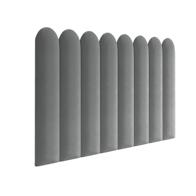 Panel tapicerowany płotek zaokrąglony 70x20 Magic 2241 (Szary)