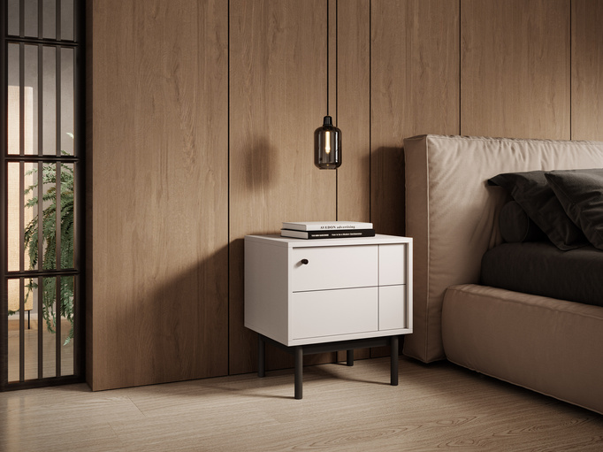 Stolik nocny Sora S54 w kolorze cashmere