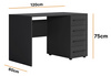 Biurko Modena 120x60 w kolorze czarnym