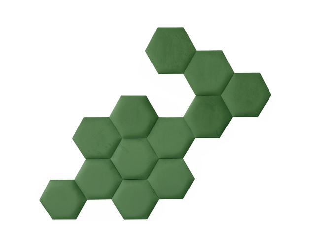 Panel tapicerowany heksagon 50cm Magic velvet 2235 (Soczysta zieleń)