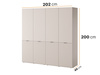 Szafa czterodrzwiowa Zen w kolorze Cashmere