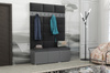 Tapicerowana garderoba Noris III - kolor antracyt + tkanina Trinity 15