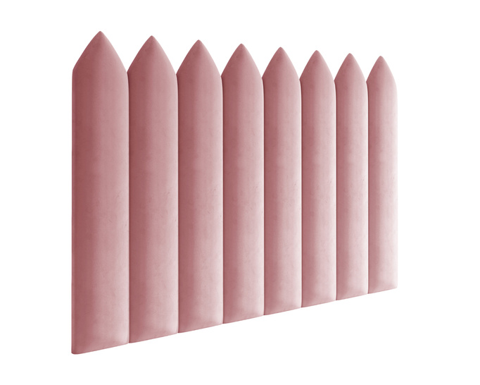 Panel tapicerowany płotek szpiczasty 60x15 Magic Velvet 2257 (Brudny róż)