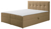Łóżko kontynentalne Toronto 180×200 (Amor Velvet 4302 - Jasny brąz) z materacem bonell i topperem
