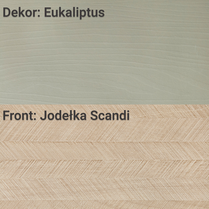 Stolik nocny Silva w kolorze Eukaliptus + Jodełka Scandi