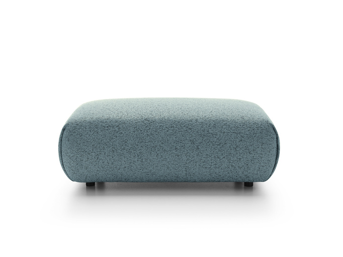 Pufa do narożnika VERNIO Puente 73 Lazur Niebieski plecionka z bawełną