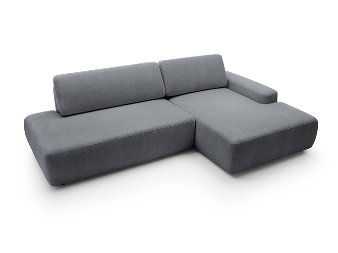 Narożnik OLMI O prawostronny Raven 18 grafitowy ciemny szary funkcja spania + poduszki