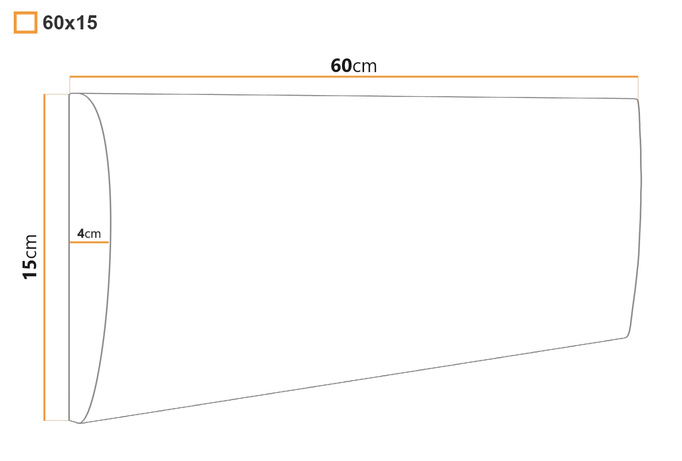 Panel tapicerowany 60x15 Soft 29 (Szary)