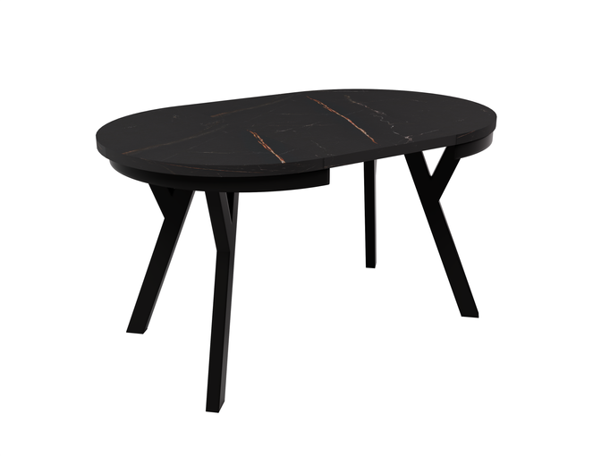 Stół Okrągły Rozkładany ARI 90-190 cm Marmur San Sebastian – Loft Glamour