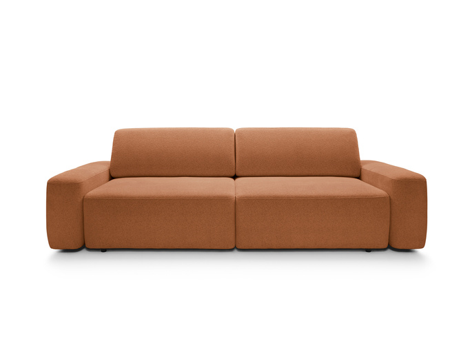 Sofa OLMI Raven 44 Miedziana Ruda do salonu nowoczesna