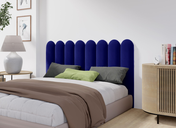 Panel tapicerowany płotek zaokrąglony 100x15 Magic Velvet 2216 (Granatowy)