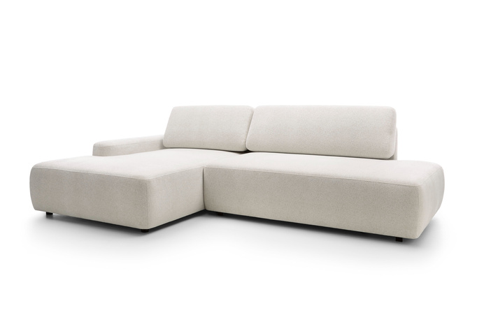 Narożnik OLMI O lewostronny Raven 22 ecru kremowy funkcja spania + poduszki
