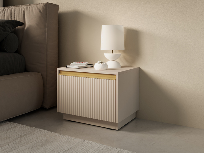 Stolik nocny Loren  w kolorze Cashmere