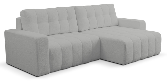 Narożnik Palermo w tkaninie BRAVO z funkcją spania i pojemnikiem na pościel