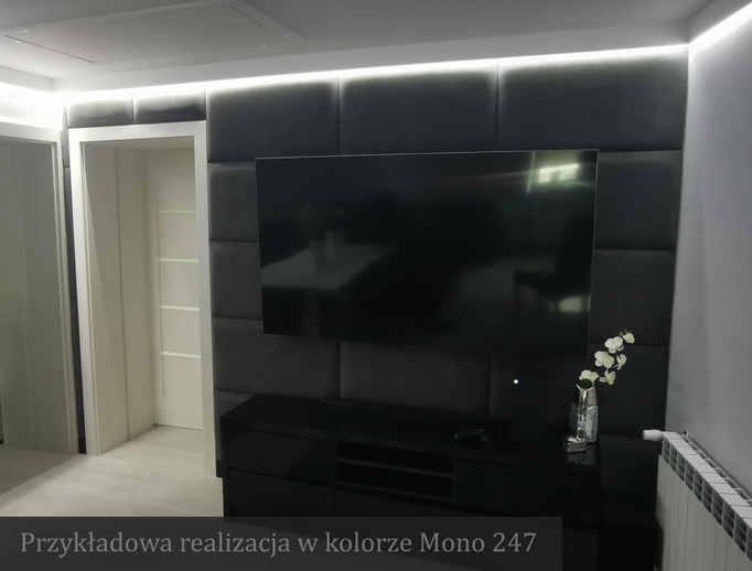 Panel tapicerowany 30x20 Mono 247 (Ciemny szary)