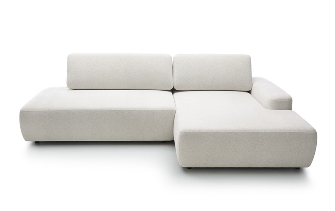 Narożnik OLMI O prawostronny Raven 22 ecru kremowy funkcja spania + poduszki