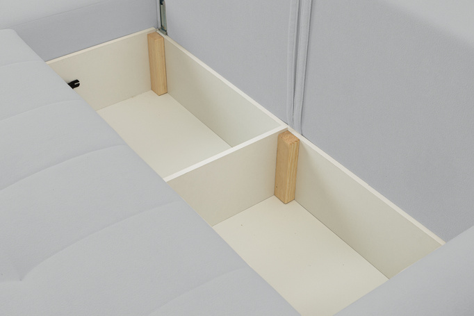 Narożnik Primo w tkaninie GERRA z funkcją spania i pojemnikiem na pościel