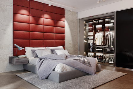 Panel tapicerowany 50x50 Fancy 59 (Burgundowy)