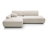 Narożnik OLMI O lewostronny Raven 24 beżowy piaskowy funkcja spania + poduszki