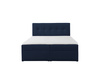 Łóżko kontynentalne Toronto 140×200 (Amor Velvet 4314 - Granat) z materacem bonell i topperem