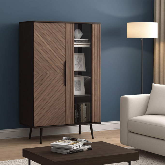 Stylowa witryna Pinelli WIT2D z frontem ze wzorem w jodełki