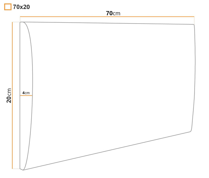 Panel tapicerowany 70x20 Mono 247 (Ciemny szary)