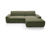 Narożnik OLMI M prawostronny Raven 78 zielony oliwkowy styl soft