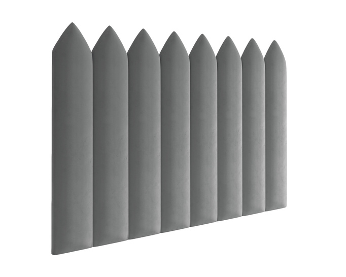 Panel tapicerowany płotek szpiczasty 120x30 Magic Velvet 2241 (Szary)