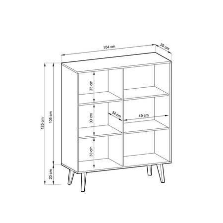 Dwudrzwiowa komoda Maestro KD104 z frezowanym frontem