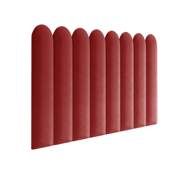 Panel tapicerowany płotek zaokrąglony 90x20 Magic Velvet 2232 (Koralowy)