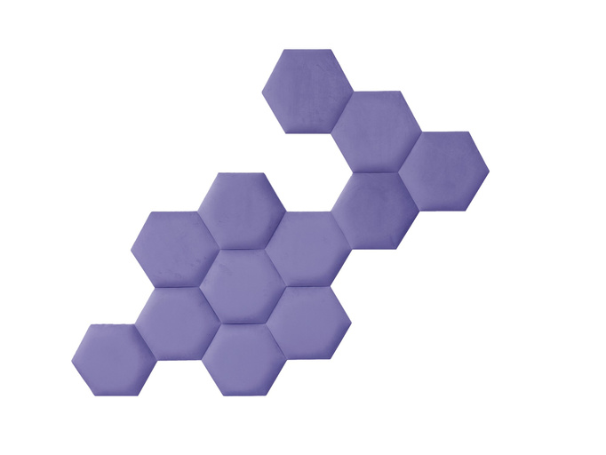 Panel tapicerowany heksagon 40cm Magic velvet 2248 (Jasny fiolet)