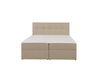 Łóżko kontynentalne Toronto 160×200 (Herbi 55 - Latte) z materacem bonell i topperem