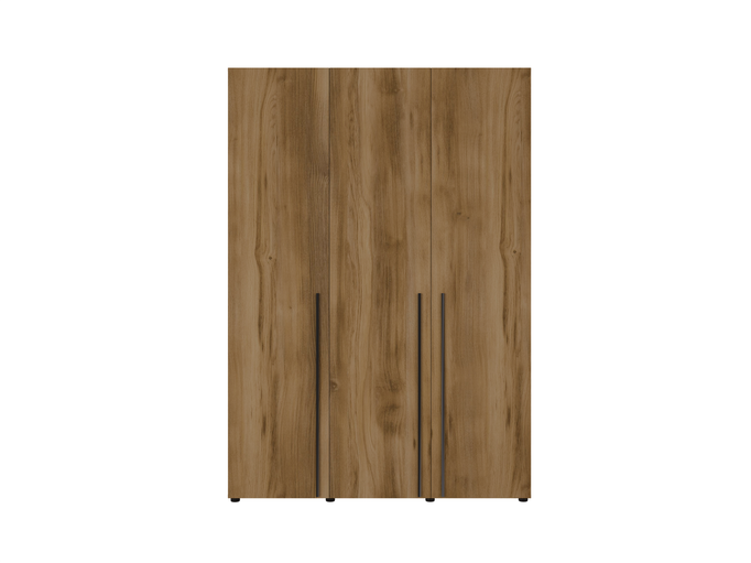 Szafa 3-Drzwiowa ARNI 150 cm Gold Baroque – Dąb Ciepły Brąz Do Sypialni