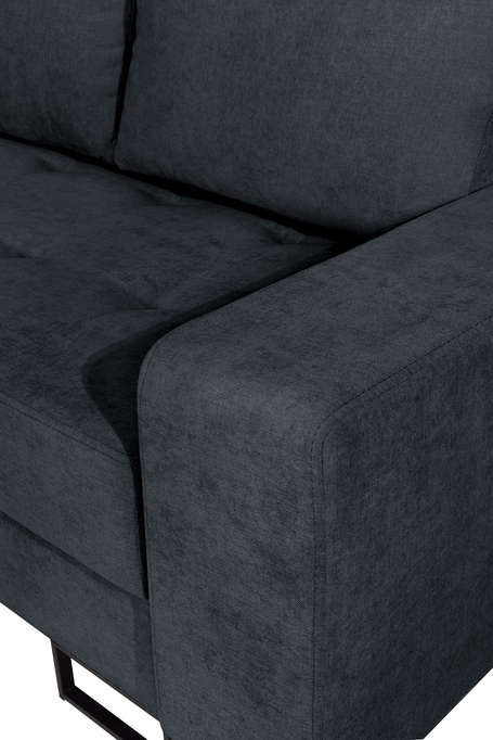 Narożnik TREVI lewostronny Wind 99 czarny szenil funkcja spania